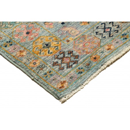 Tappeto Tribal Pakistan azzurro bianco 77x291