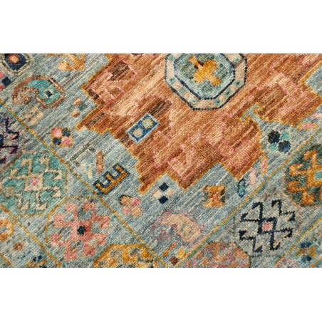 Tappeto Tribal Pakistan azzurro bianco 77x291