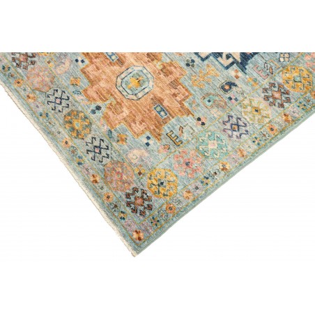 Tappeto Tribal Pakistan azzurro bianco 77x291