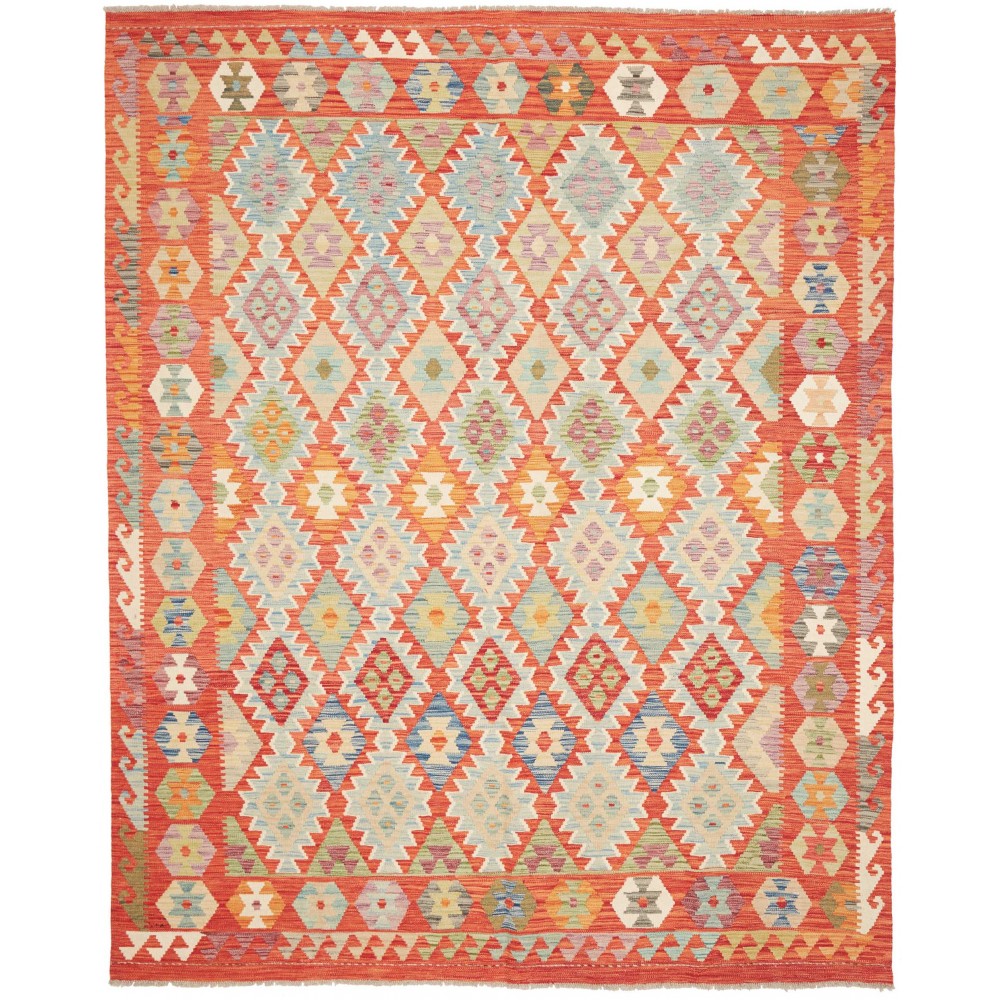 Tappeto Kilim Afghanistan marrone bianco 211x257