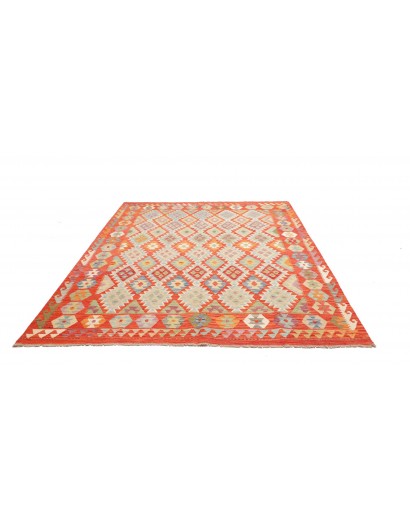 Tappeto Kilim Afghanistan marrone bianco 211x257