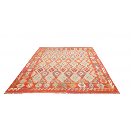 Tappeto Kilim Afghanistan marrone bianco 211x257