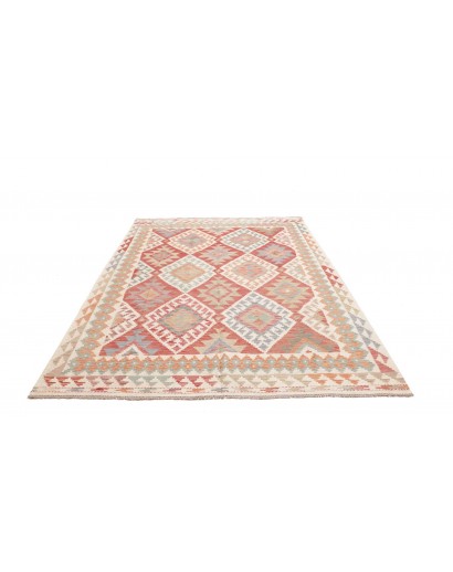 Tappeto Kilim Afghanistan beige bianco 192x261