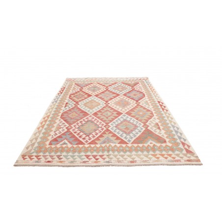 Tappeto Kilim Afghanistan beige bianco 192x261