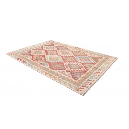Tappeto Kilim Afghanistan beige bianco 192x261