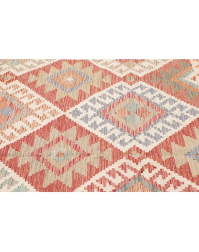 Tappeto Kilim Afghanistan beige bianco 192x261