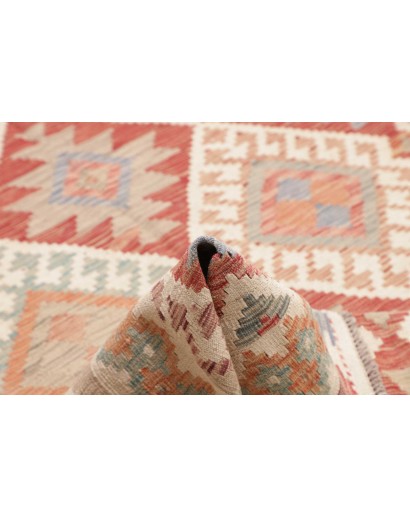Tappeto Kilim Afghanistan beige bianco 192x261
