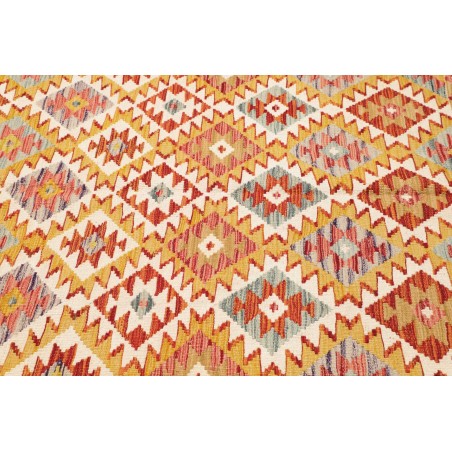 Tappeto Kilim Afghanistan arancione marrone 195x247
