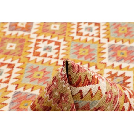 Tappeto Kilim Afghanistan arancione marrone 195x247