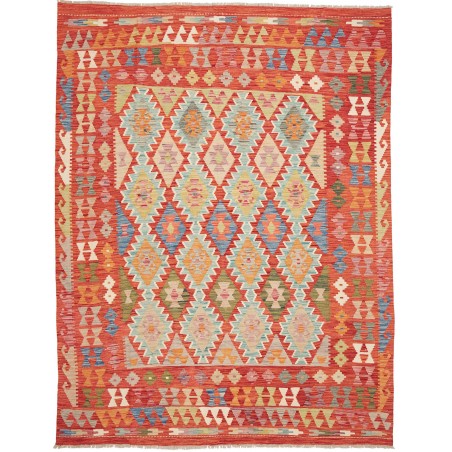 Tappeto Kilim Afghanistan arancione marrone 204x263