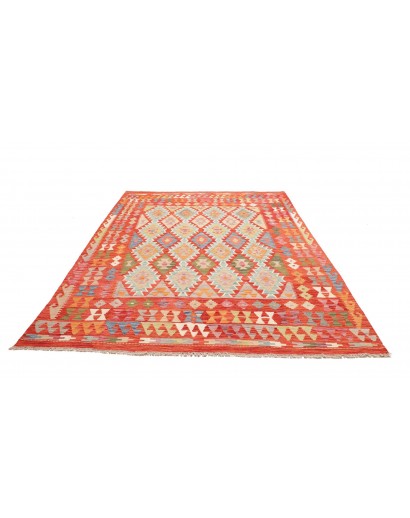 Tappeto Kilim Afghanistan arancione marrone 204x263