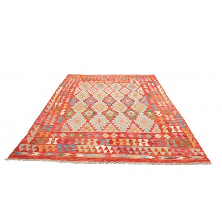 Tappeto Kilim Afghanistan arancione marrone 204x263