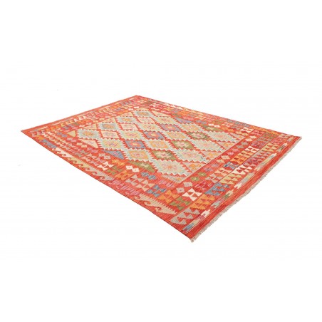 Tappeto Kilim Afghanistan arancione marrone 204x263