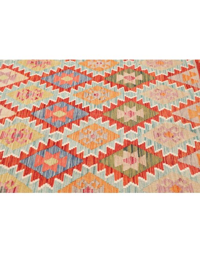 Tappeto Kilim Afghanistan arancione marrone 204x263