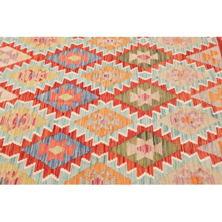 Tappeto Kilim Afghanistan arancione marrone 204x263
