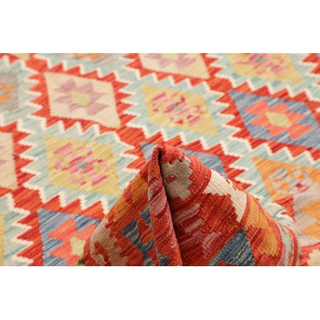 Tappeto Kilim Afghanistan arancione marrone 204x263