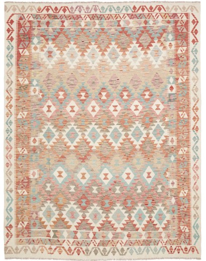Tappeto Kilim Afghanistan marrone rosso 199x255