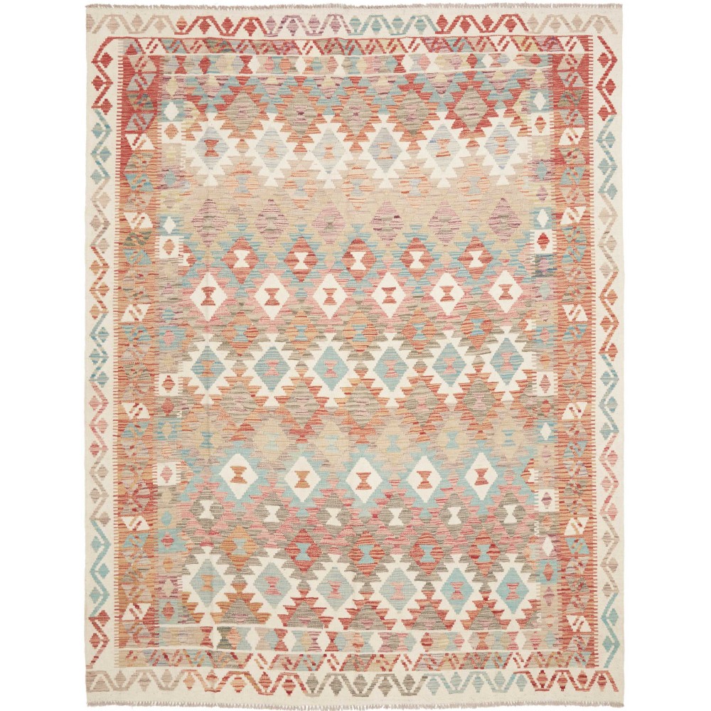 Tappeto Kilim Afghanistan marrone rosso 199x255