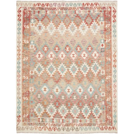 Tappeto Kilim Afghanistan marrone rosso 199x255