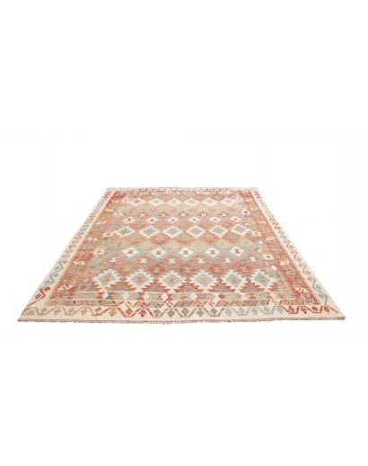 Tappeto Kilim Afghanistan marrone rosso 199x255
