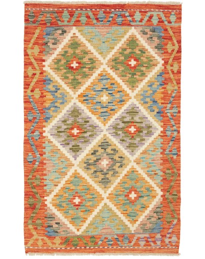 Tappeto Kilim Afghanistan marrone 80x126