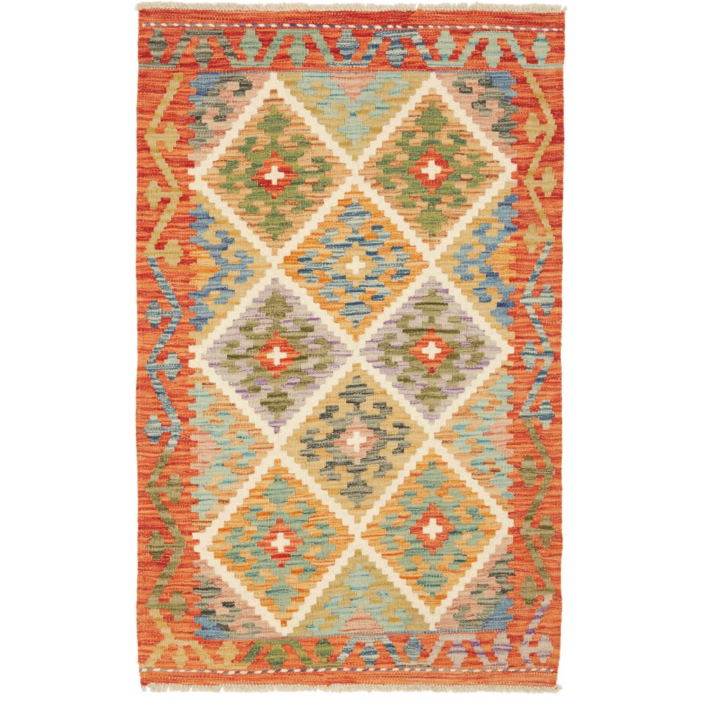 Tappeto Kilim Afghanistan marrone 80x126