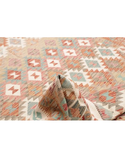 Tappeto Kilim Afghanistan marrone rosso 199x255