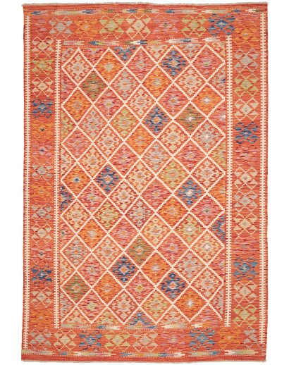 Tappeto Kilim Afghanistan arancione 208x299