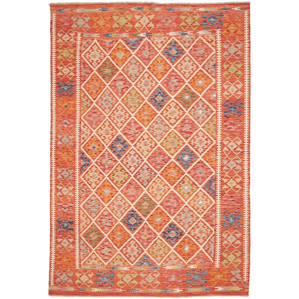 Tappeto Kilim Afghanistan arancione 208x299