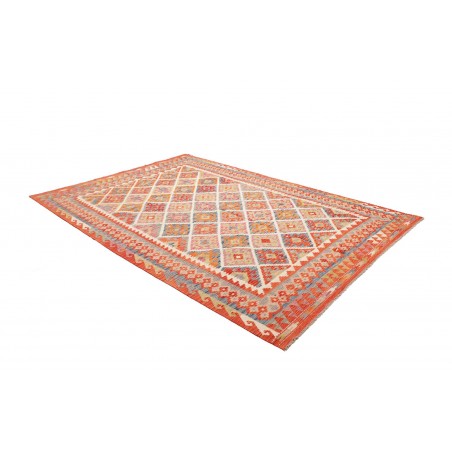 Tappeto Kilim Afghanistan marrone bianco 205x294