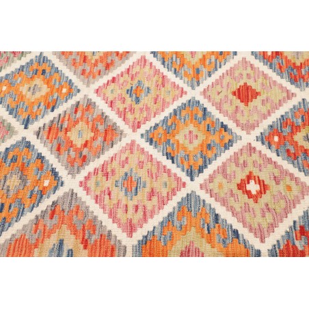 Tappeto Kilim Afghanistan marrone bianco 205x294