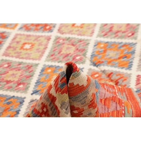 Tappeto Kilim Afghanistan marrone bianco 205x294