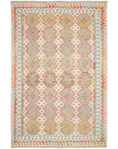 Tappeto Kilim Afghanistan beige marrone 200x298