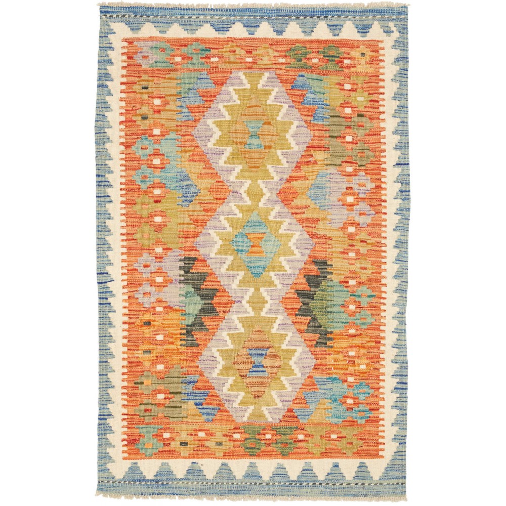 Tappeto Kilim Afghanistan marrone 80x128