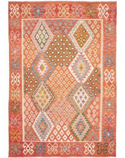 Tappeto Kilim Afghanistan arancione 209x298