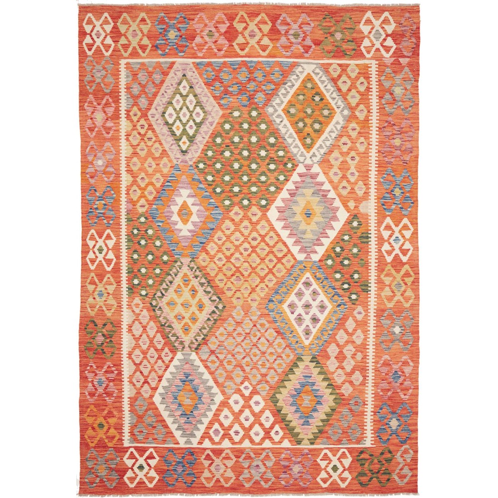 Tappeto Kilim Afghanistan arancione 209x298