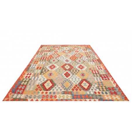 Tappeto Kilim Afghanistan marrone giallo 211x313