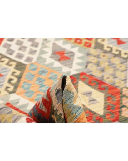 Tappeto Kilim Afghanistan marrone giallo 211x313