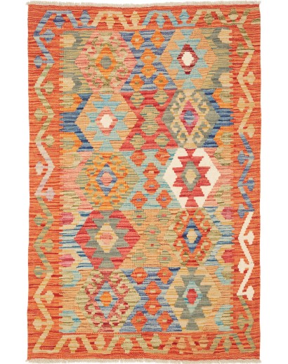 Tappeto Kilim Afghanistan arancione 82x127