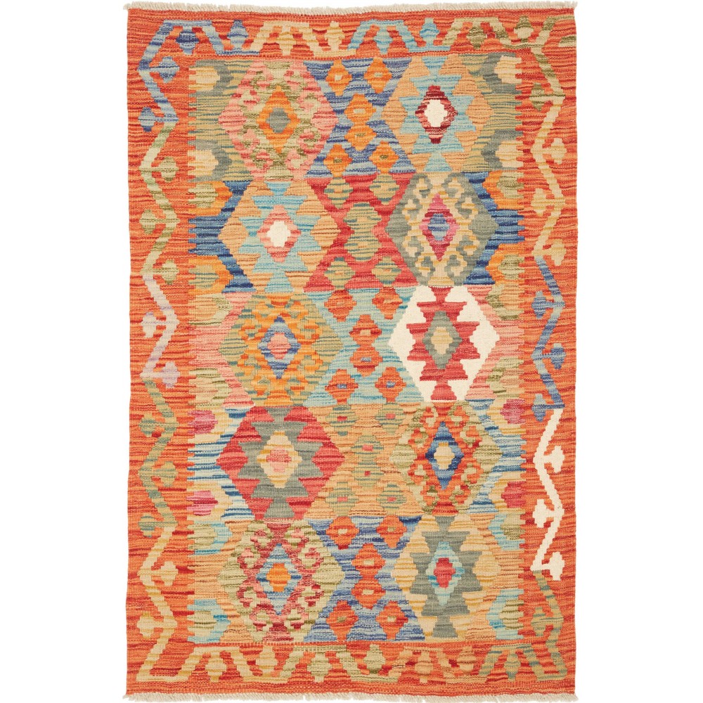 Tappeto Kilim Afghanistan arancione 82x127