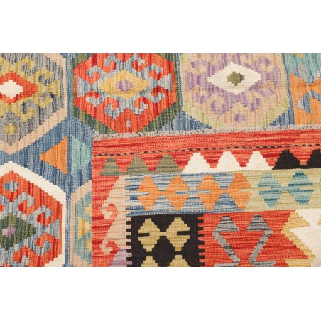 Tappeto Kilim Afghanistan marrone rosso 201x305