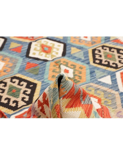 Tappeto Kilim Afghanistan marrone rosso 201x305