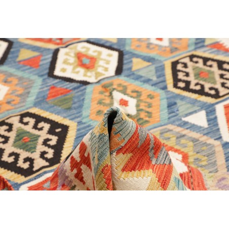 Tappeto Kilim Afghanistan marrone rosso 201x305