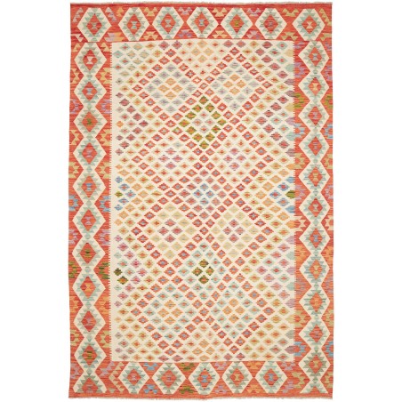 Tappeto Kilim Afghanistan giallo arancione 199x297