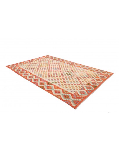 Tappeto Kilim Afghanistan giallo arancione 199x297