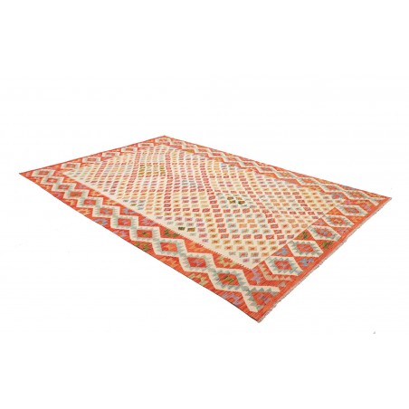 Tappeto Kilim Afghanistan giallo arancione 199x297