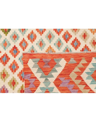 Tappeto Kilim Afghanistan giallo arancione 199x297