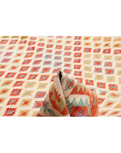 Tappeto Kilim Afghanistan giallo arancione 199x297