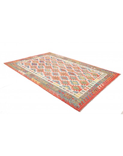 Tappeto Kilim Afghanistan marrone azzurro 195x299
