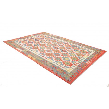Tappeto Kilim Afghanistan marrone azzurro 195x299